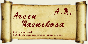 Arsen Masnikosa vizit kartica